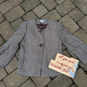 NWOT Joseph A Blazer/coat Brown knit Size 8